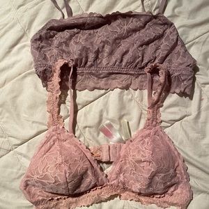 Vs pink bralettes size large
